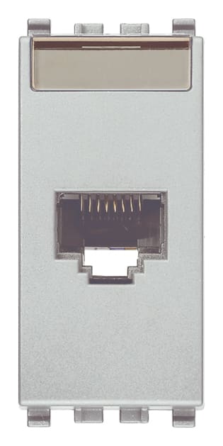 VIMAR - Presa RJ45 Netsafe Cat5E UTP Next - Connettore Universale T568A/B, 8 Contatti, Morsetti Ad Incisione D'Isolante