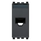 VIMAR - Presa RJ45 Grigio Netsafe Cat5E UTP - Connettore Non Schermato, Cablaggio Universale T568A/B, 8 Contatti, Morsetti Ad Incisione D'Isolante