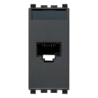 VIMAR - Presa RJ45 Grigio Netsafe Cat6 UTP - Connettore Universale T568A/B, 8 Contatti, Morsetti Ad Incisione D'Isolante