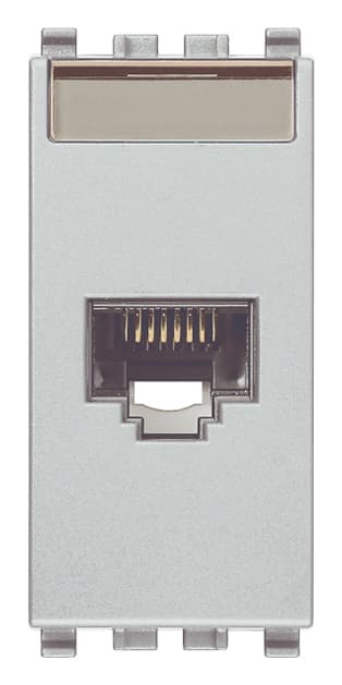 VIMAR - Presa RJ45 Netsafe Cat6 UTP 110 Next - Connettore Universale T568A/B, 8 Contatti, Morsetti Ad Incisione D'Isolante Compatibile