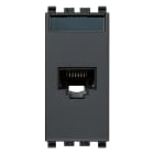 VIMAR - Presa RJ45 Netsafe Cat6 UTP Grigio - Connettore Universale T568A/B, 8 Contatti, Morsetti Ad Incisione D'Isolante Compatibile 110