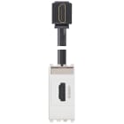 VIMAR - Presa HDMI 2.1B con cavo a 90 gradi bianco - Standard Keystone, uscita cavo a 90 gradi.