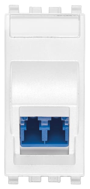 VIMAR - Presa Ottica Monomodale 9/125 µm con Adattatore Lc Duplex Bianco