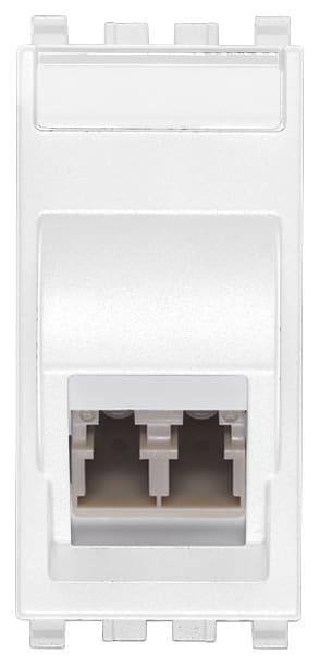 VIMAR - Presa Ottica Multimodale 50/125 Lc Bianco con Adattatore Duplex