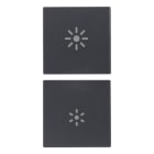 VIMAR - DUE MEZZI TASTI 1M DIMMER GRIGIO