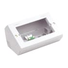 VIMAR - Scatola da Tavolo Bianco Inclinata per 4 Moduli Eikon con Supporto e Placca