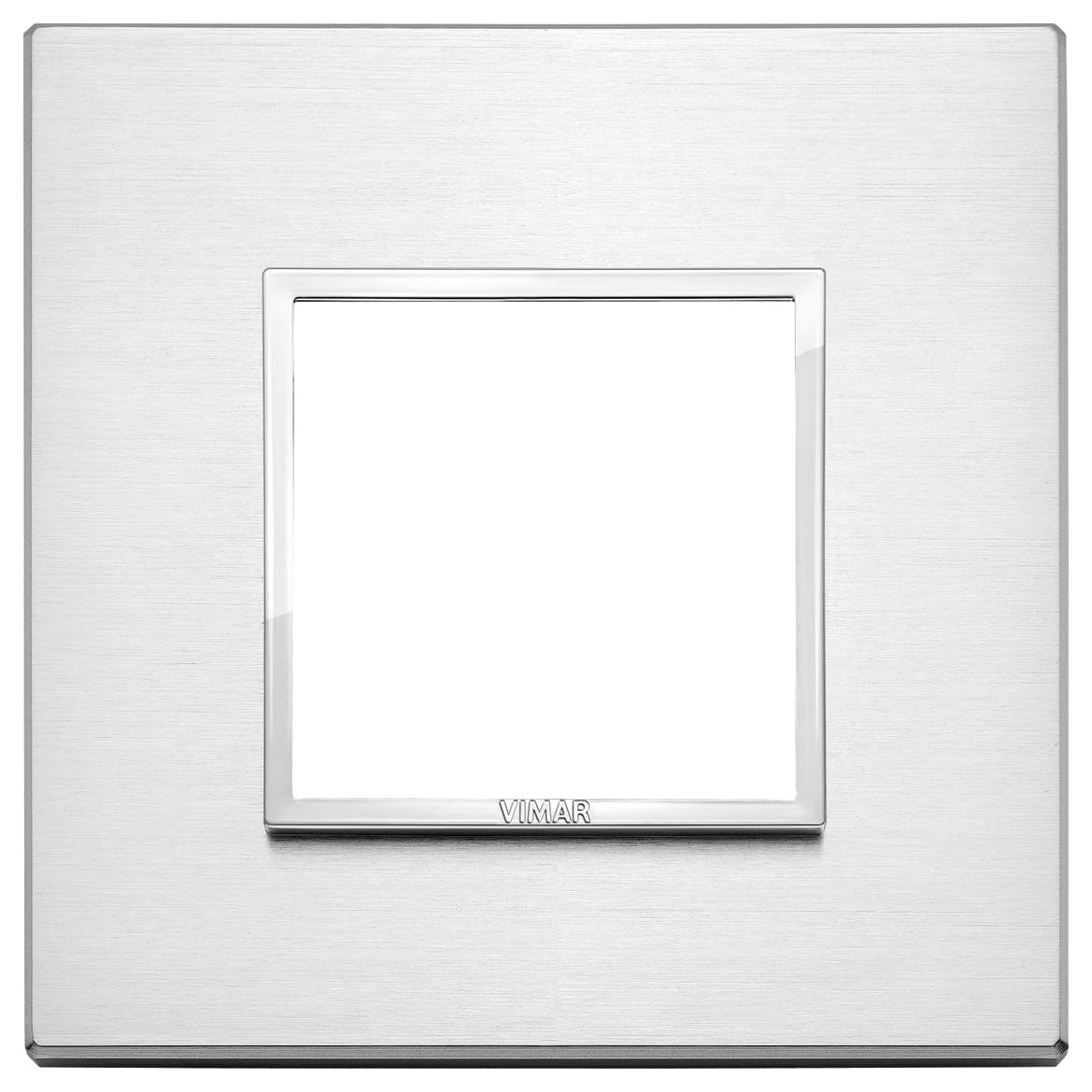 VIMAR - PLACCA 2M ALLUMINIO BRILLANTE