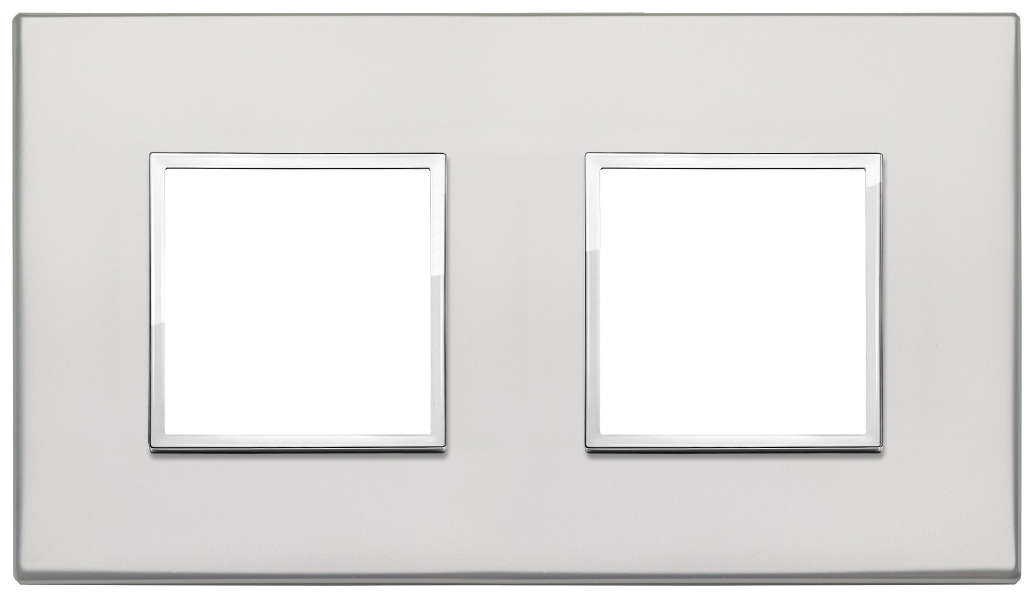 VIMAR - Placca 4 Moduli Interasse 71 Mm Alluminio Nobilitato Argento