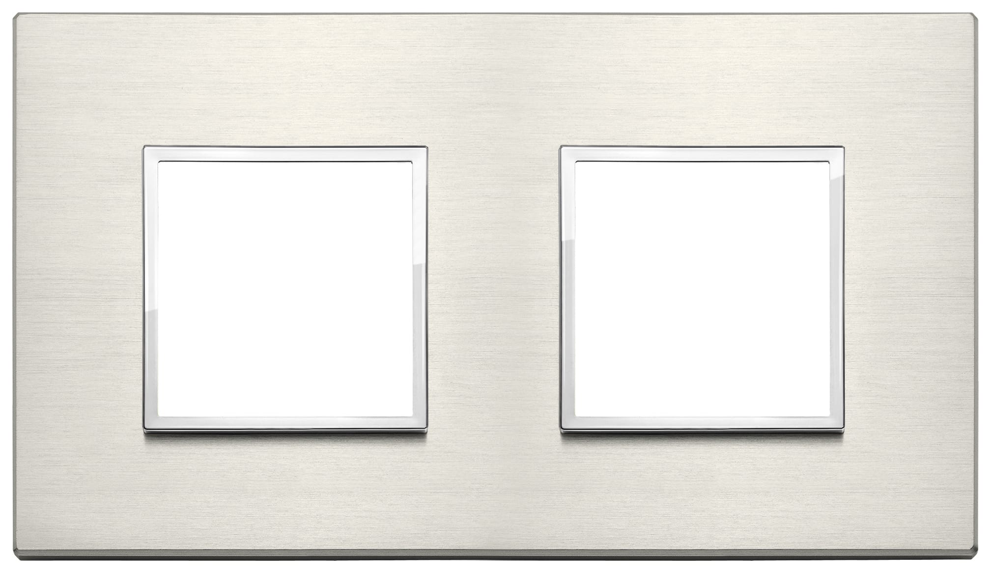 VIMAR - Placca 4 Moduli Interasse 71 Mm Titanio Alluminio Nobilitato