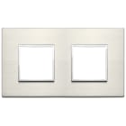 VIMAR - Placca 4 Moduli Interasse 71 Mm Titanio Alluminio Nobilitato