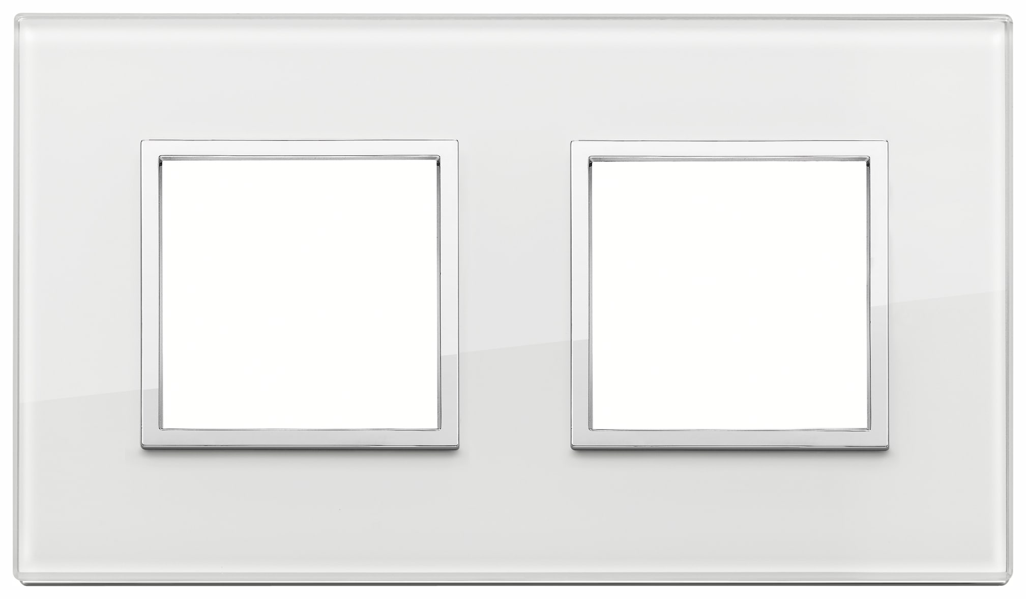 VIMAR - PLACCA 4M (2+2) INT71 BIANCO DIAMANTE