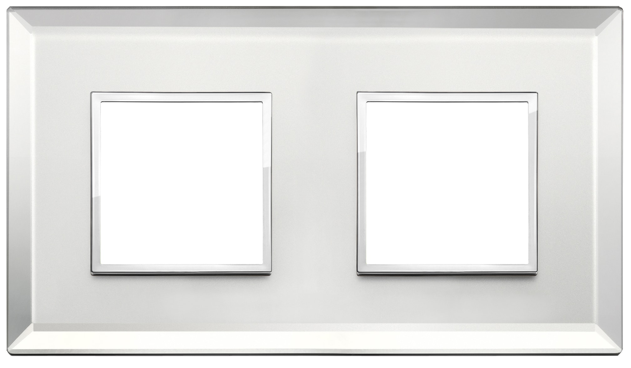 VIMAR - PLACCA 4M (2+2) INT71 ARGENTO GHIACCIO