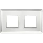 VIMAR - PLACCA 4M (2+2) INT71 ARGENTO GHIACCIO