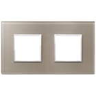 VIMAR - PLACCA 4M (2+2) INT71 OPALE BRUNO