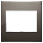VIMAR - Placca 3 Moduli in Alluminio Nobilitato Nero Zaffiro