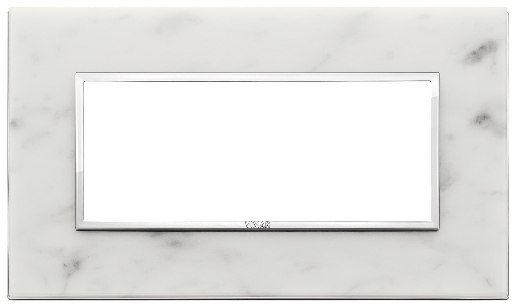 VIMAR - PLACCA 5M BS BIANCO DI CARRARA
