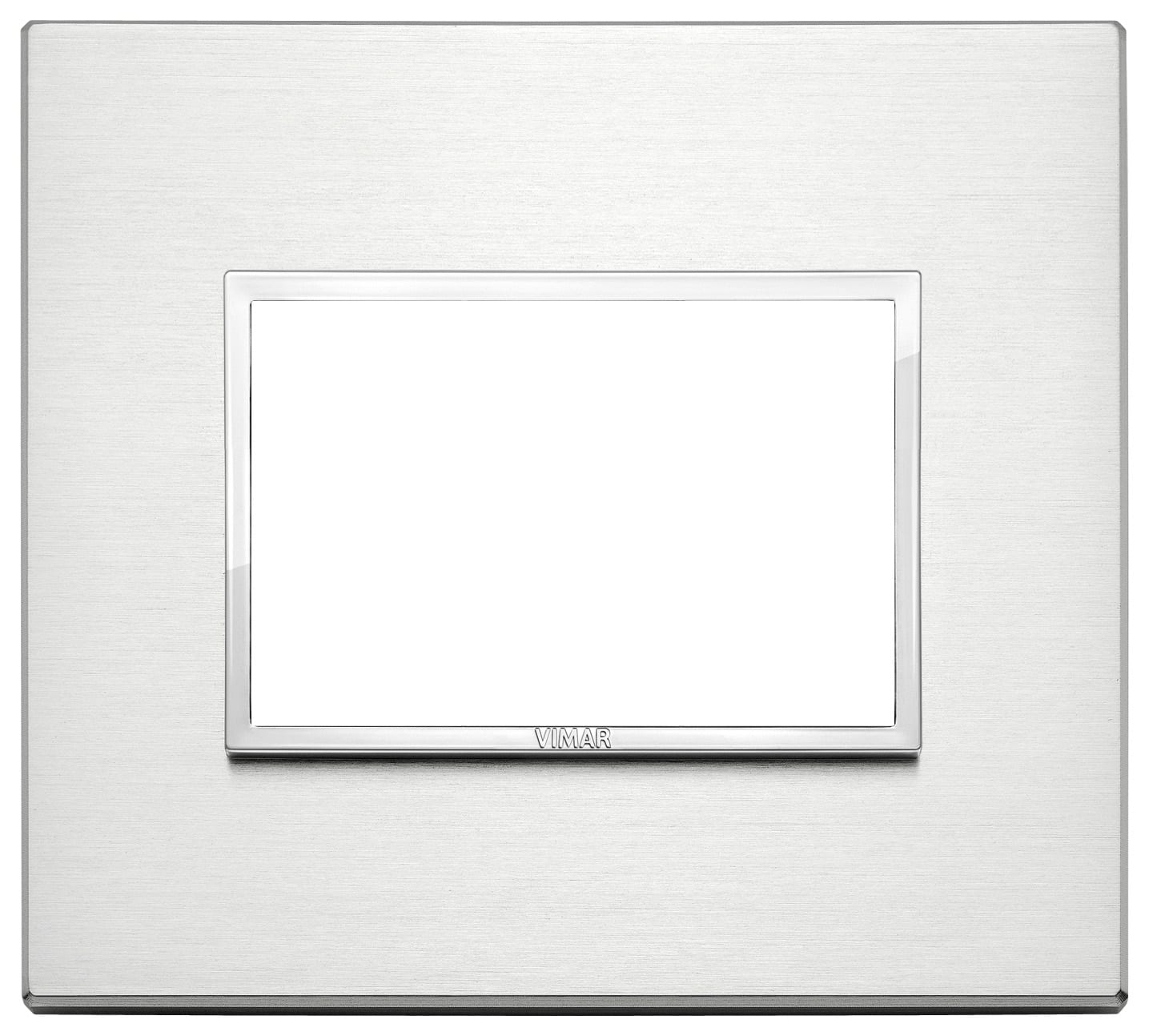 VIMAR - PLACCA 3M ALLUMINIO BRILLANTE
