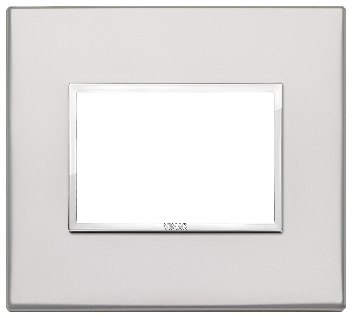VIMAR - Placca 3M Argento Moduli Alluminio Nobilitato Esclusivi