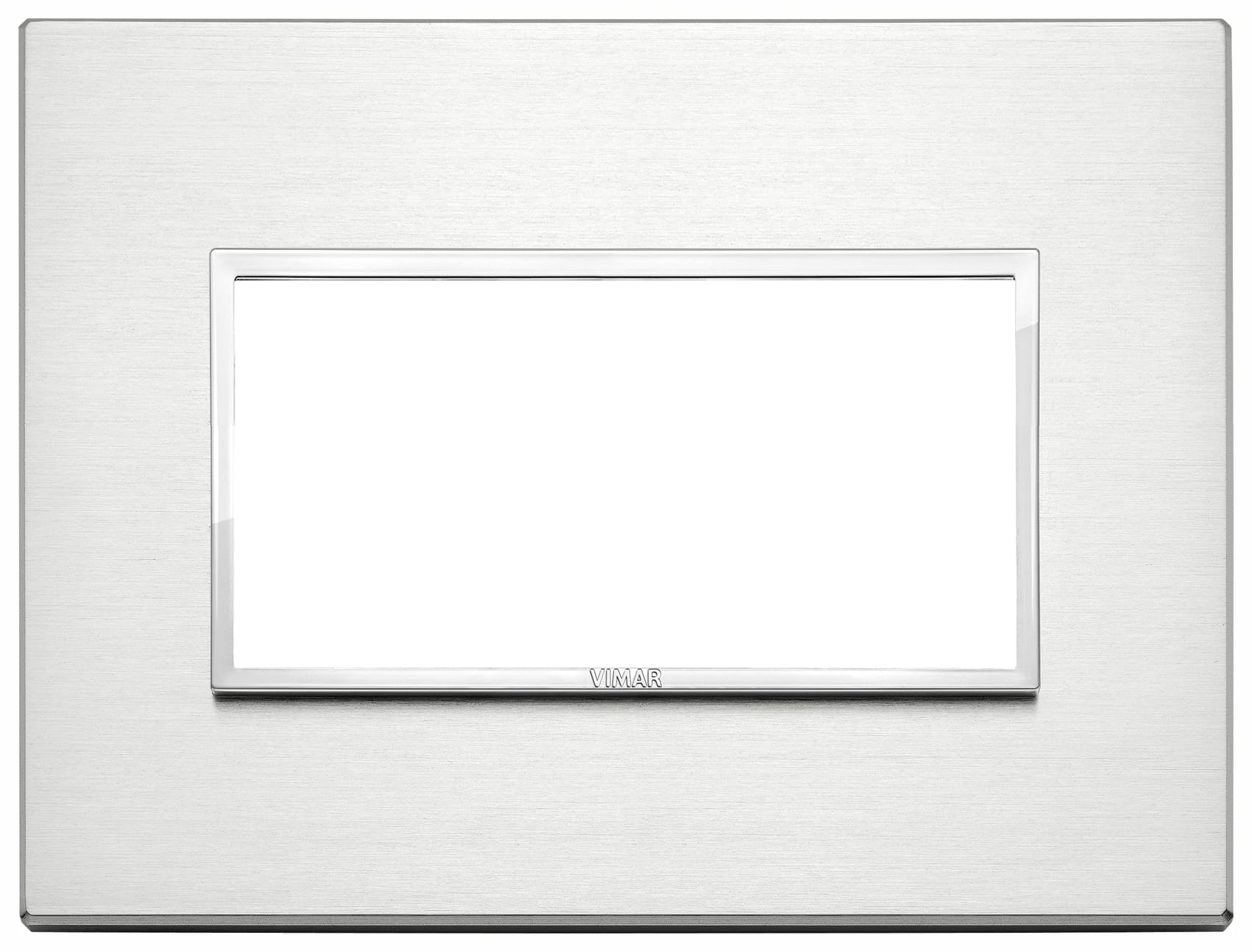 VIMAR - PLACCA 4M ALLUMINIO BRILLANTE