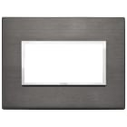 VIMAR - Placca 4 Moduli Grigio Lava Alluminio Anodizzato Primari