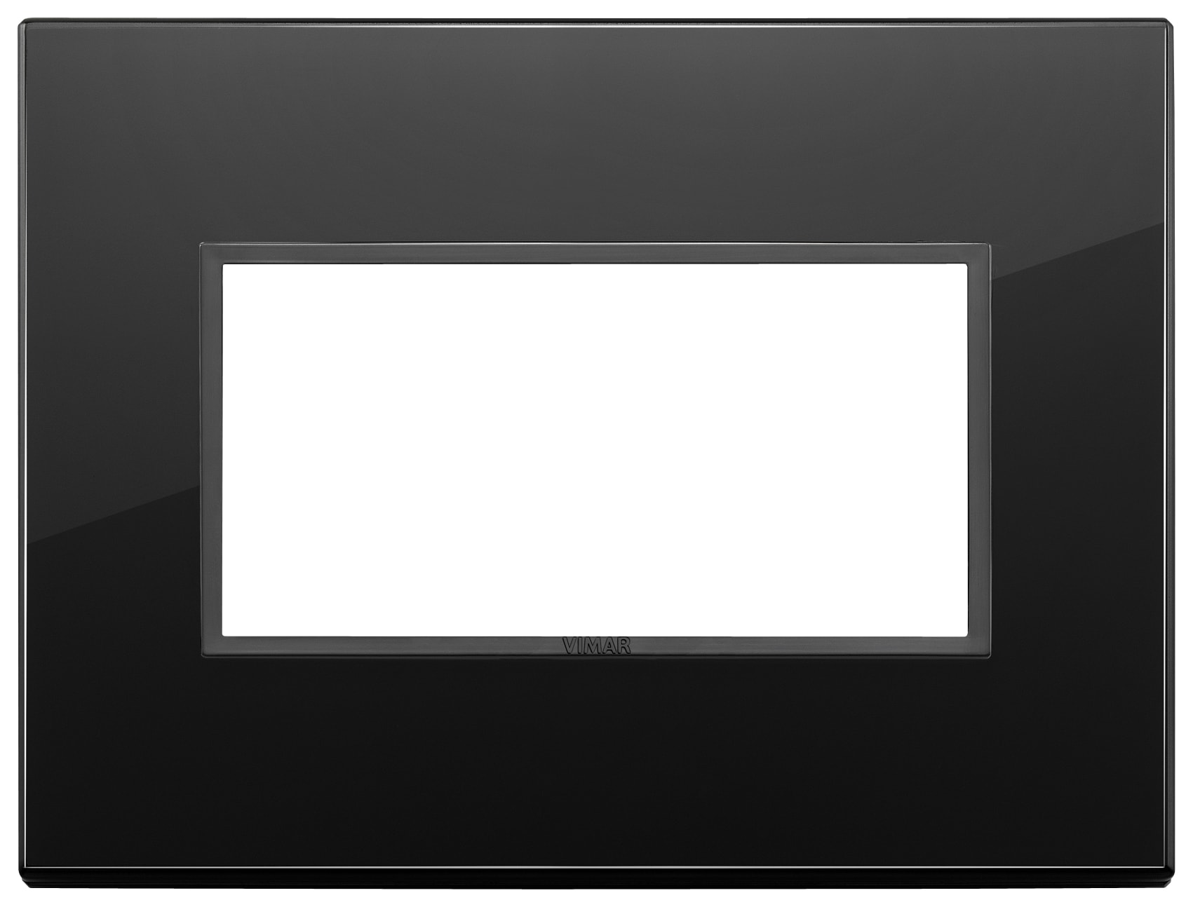 VIMAR - PLACCA 4M NERO TOTALE DIAMANTE