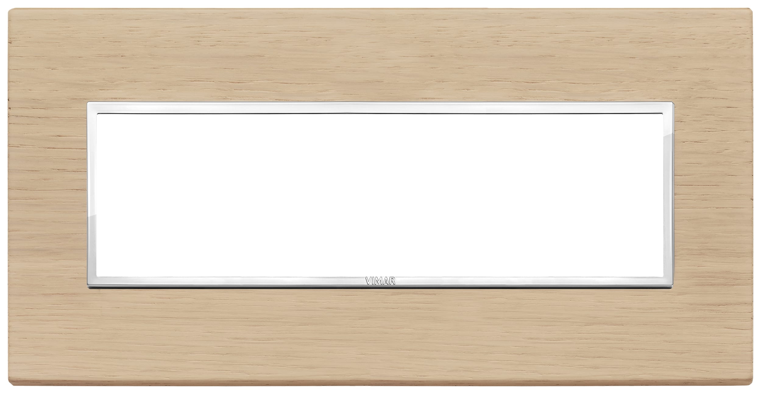 VIMAR - Placca 7 Moduli in Legno Naturale Rovere Sbiancato