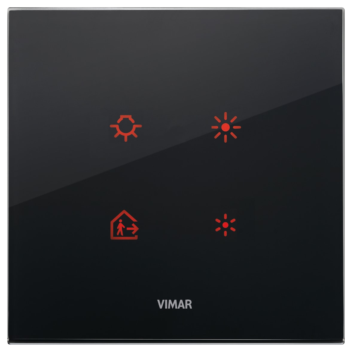 VIMAR - PLACCA 2M NERO DIAMANTE