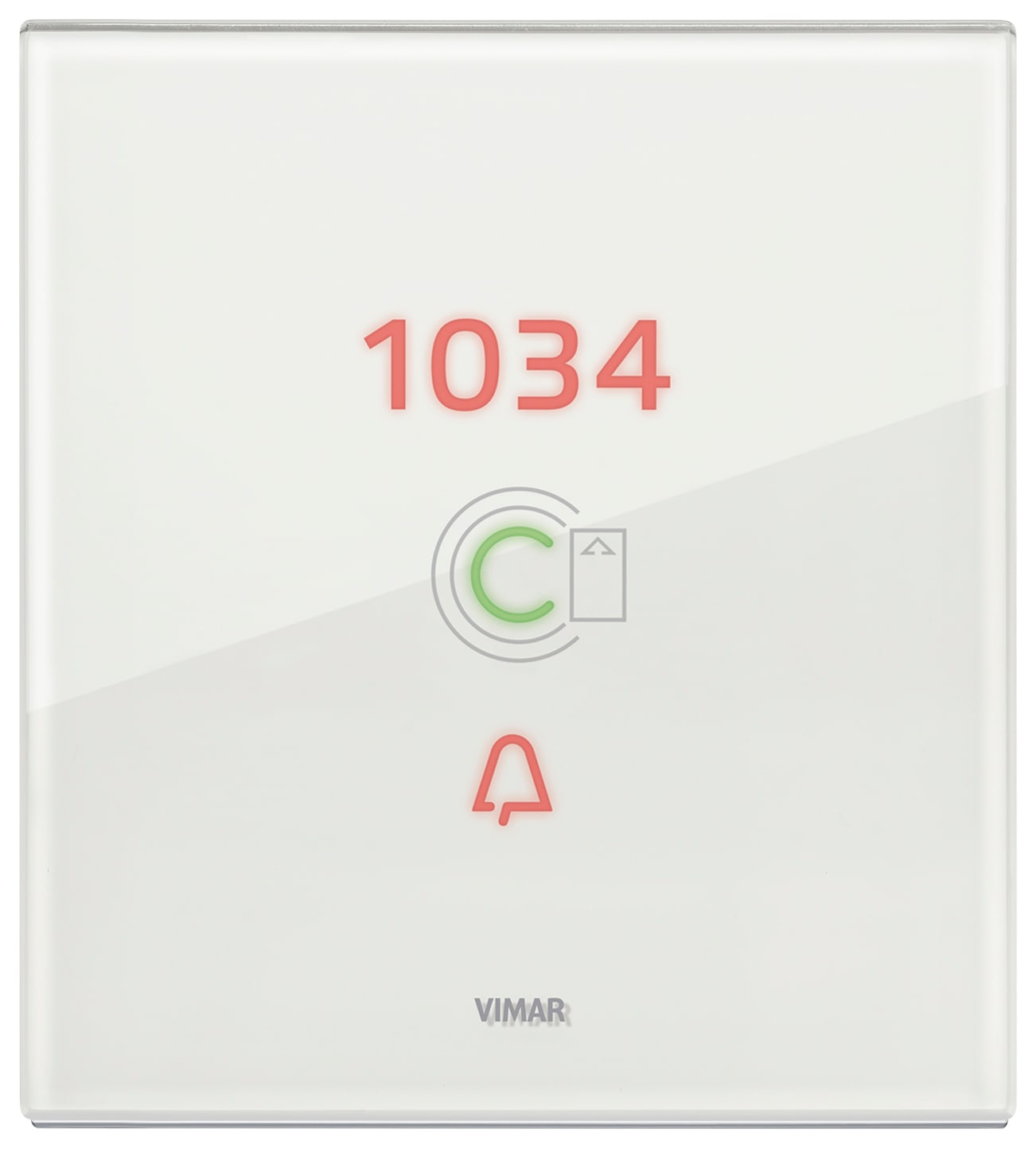 VIMAR - Placca Elettronica Verticale per Lettore Transponder Esterno con Etichette Camera 21846 Bianco Diamante