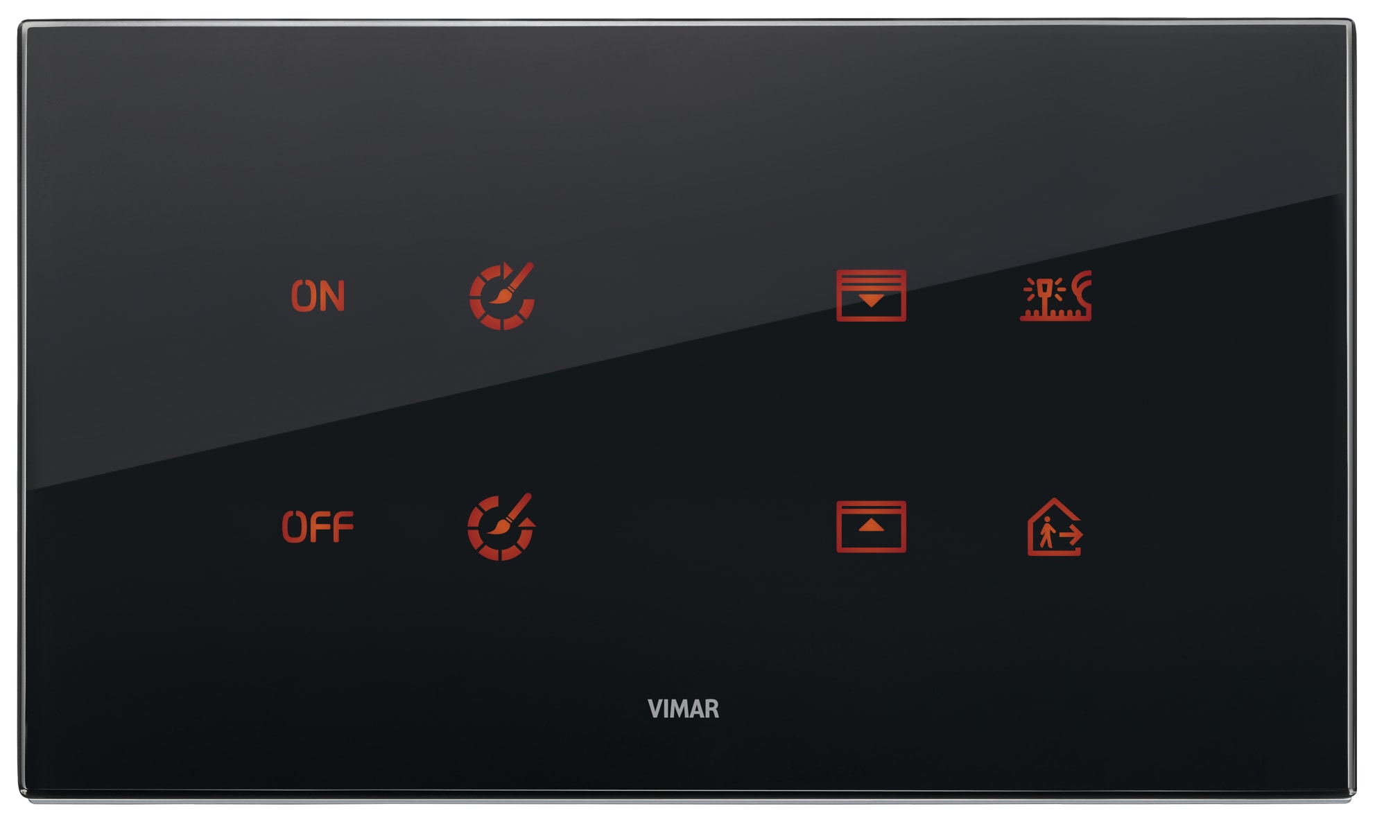 VIMAR - PLACCA 5MBS (2+BLANK+2) NERO DIAMANTE