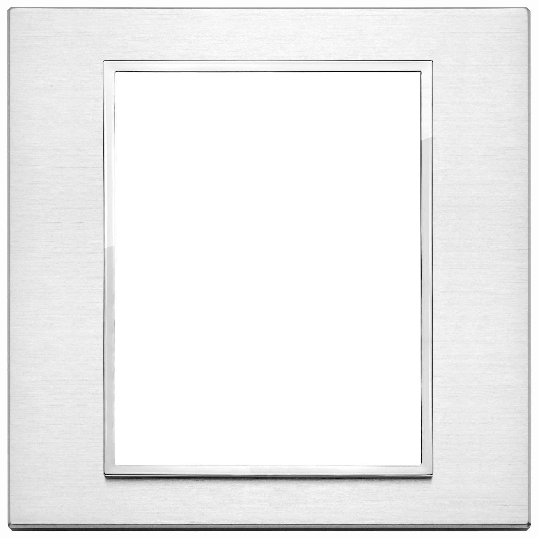 VIMAR - PLACCA 8M ALLUMINIO BRILLANTE