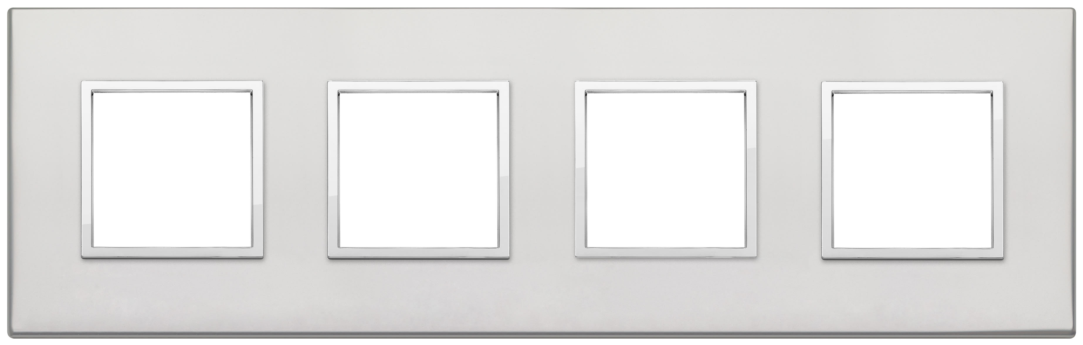 VIMAR - Placca 8M Int71 Argento - Moduli Interasse 71 Mm Alluminio Nobilitato Esclusivi