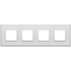 VIMAR - Placca 8M Int71 Argento - Moduli Interasse 71 Mm Alluminio Nobilitato Esclusivi
