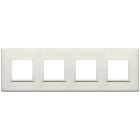 VIMAR - Placca 8M Int71 Titanio - Moduli Interasse 71 Mm Alluminio Nobilitato Esclusivi