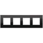VIMAR - PLACCA 8M (2+2+2+2) INT71 NERO DIAMANTE