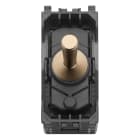 VIMAR - Deviatore Vintage Oro Satinato 1P 10Ax 250V~ 100W Lampade Alimentatore Integrato IEC 60669-1:2017