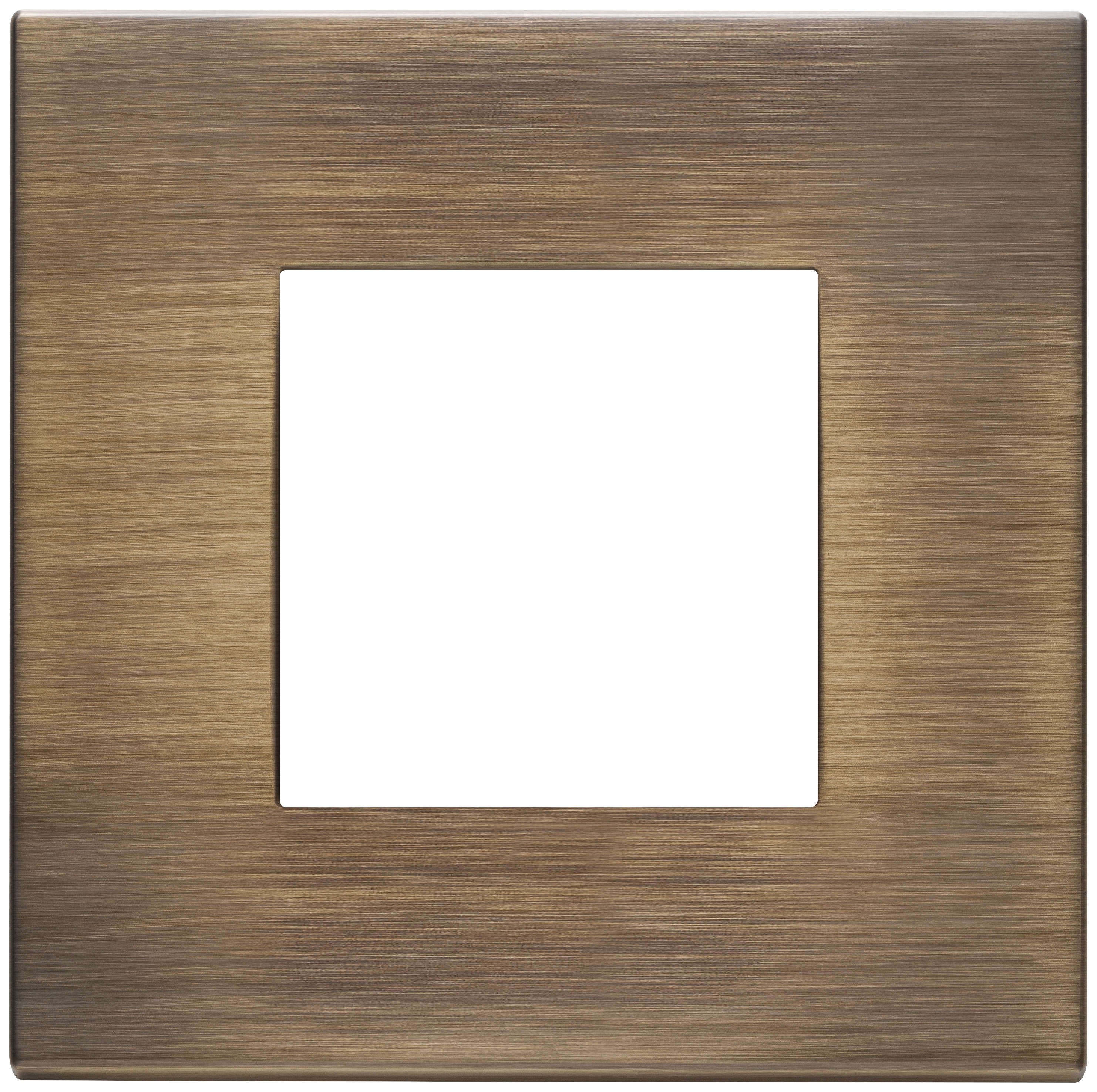VIMAR - Placca 2 Moduli in Metallo Bronzo Antico Spazzolato
