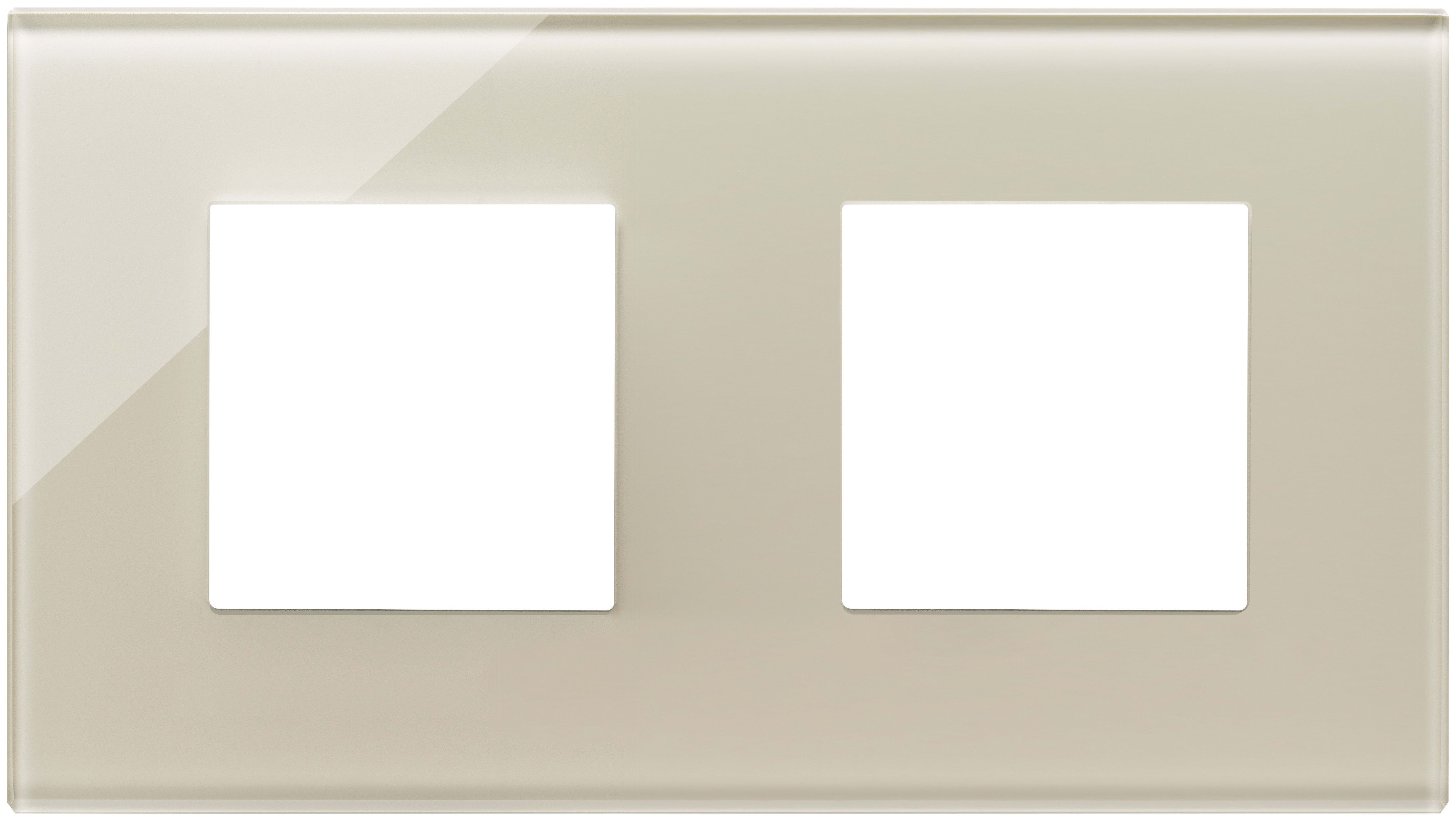 VIMAR - PLACCA 4M (2+2)INT71 BIANCO CANAPA