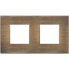 VIMAR - Placca 4 Moduli Interasse 71mm Bronzo Antico Spazzolato Metallo Esclusivo