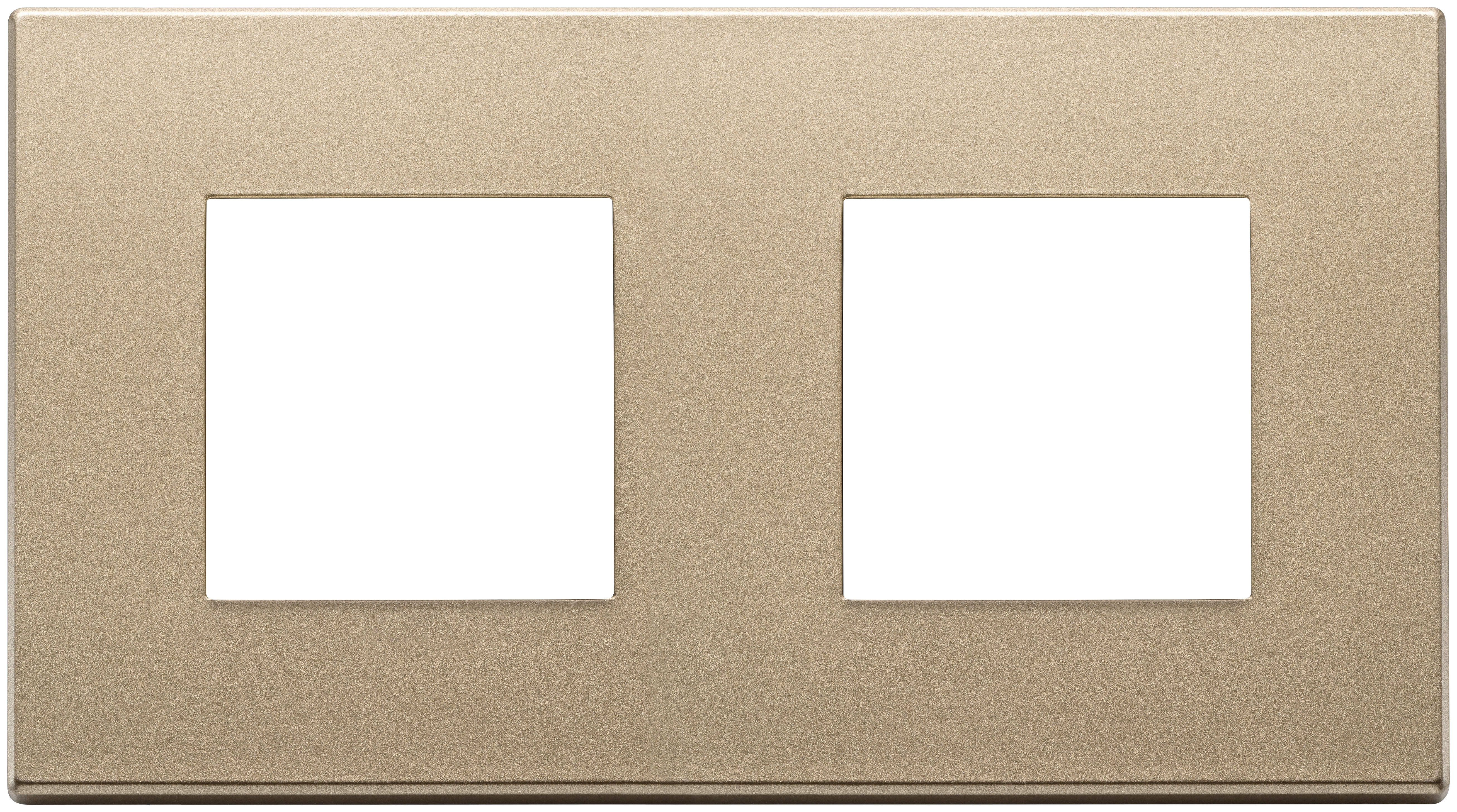 VIMAR - Placca 4 Moduli Interasse 71 Mm Oro Satinato Metallo Esclusivo
