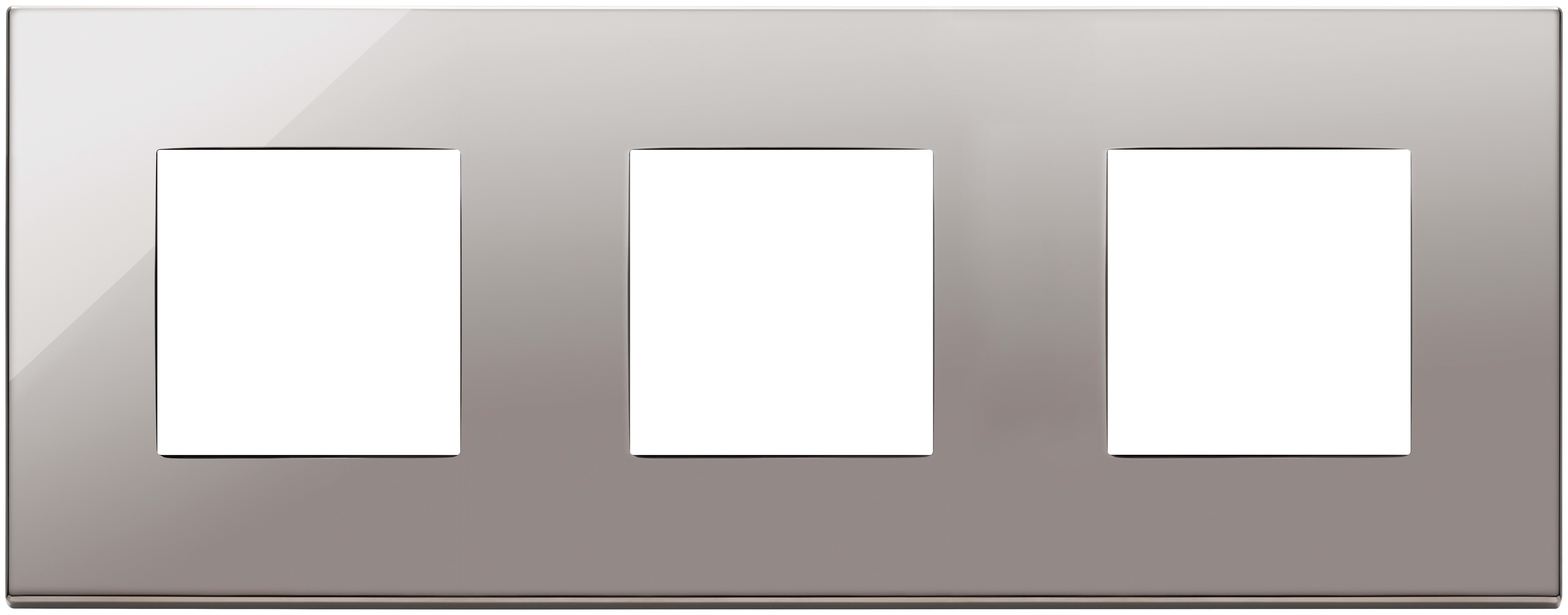 VIMAR - PLACCA 6M (2+2+2)INT71 CROMO NERO