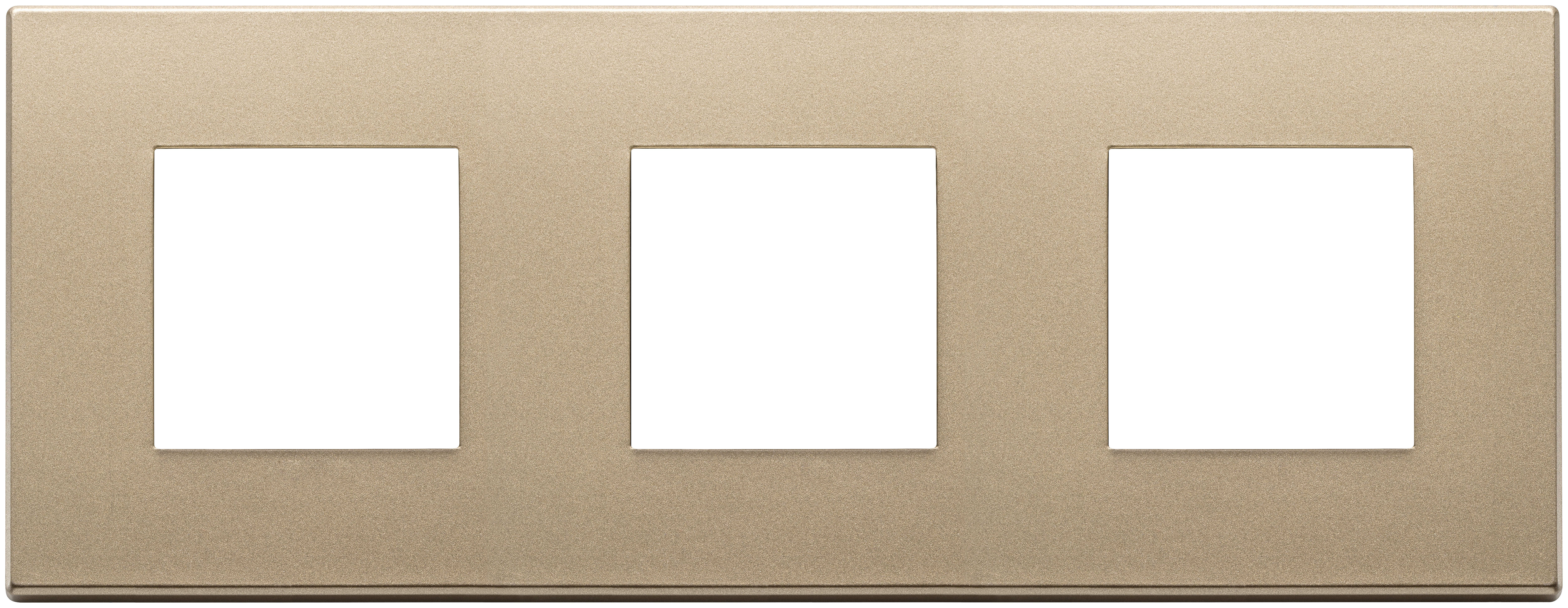 VIMAR - Placca 6M Int71 Oro Satinato - Metallo Esclusivo 6 Moduli Interasse 71 Mm