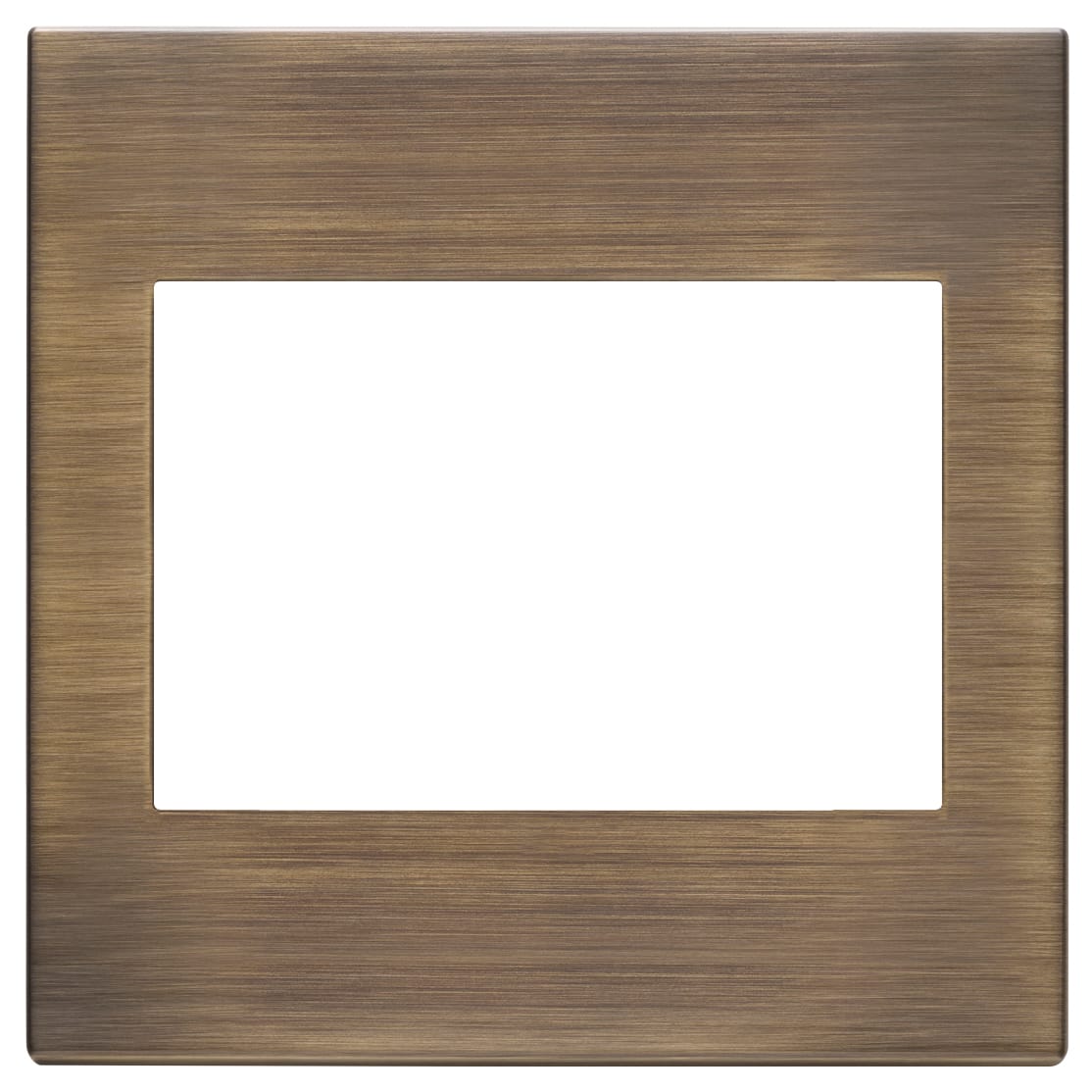 VIMAR - Placca 3 Moduli Bronzo Antico Spazzolato Metallo Esclusivo