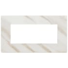 VIMAR - Placca 5 Moduli Pietra Lavorata Bianco Calacatta