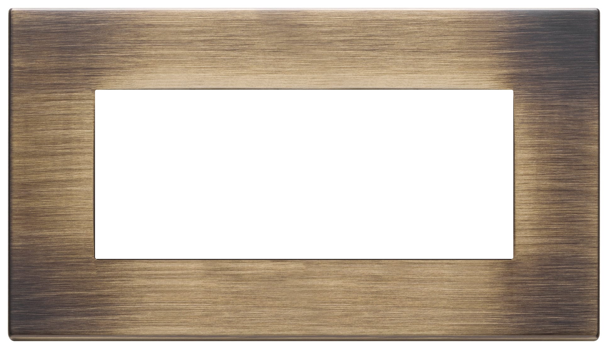 VIMAR - Placca 5 Moduli in Metallo Esclusivo Bronzo Antico Spazzolato