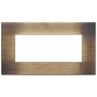 VIMAR - Placca 5 Moduli in Metallo Esclusivo Bronzo Antico Spazzolato