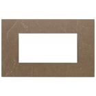 VIMAR - Placca 4 Moduli Pietra Lavorata Coffee Brown