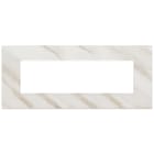 VIMAR - Placca 7 Moduli Pietra Lavorata Bianco Calacatta