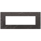 VIMAR - Placca 7 Moduli Pietra Lavorata Nero Marquina