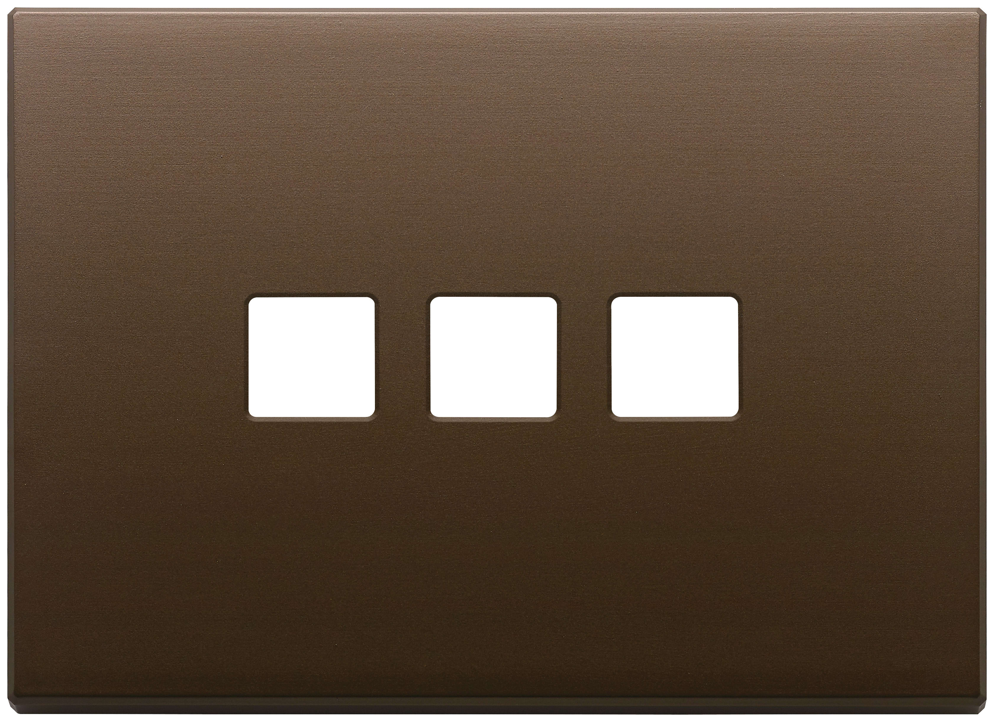 VIMAR - PLACCA 3MX3 FLAT BRONZO SCURO SPAZZ.