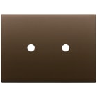 VIMAR - Placca 3 Moduli Tondo Bronzo Scuro Spazzolato Metallo Comandi Copriforo 21041 Sedi Libere Apparecchi